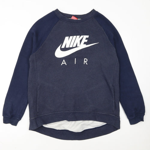 Nike Women’s Navy Blue Air Logo Pullover Sweatshirt Size M