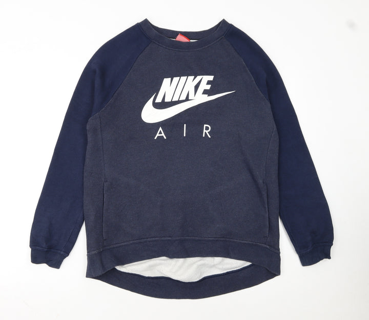 Nike Women’s Navy Blue Air Logo Pullover Sweatshirt Size M