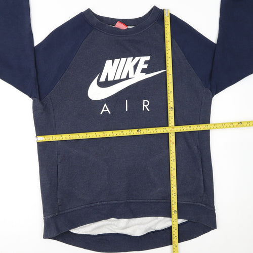 Nike Women’s Navy Blue Air Logo Pullover Sweatshirt Size M