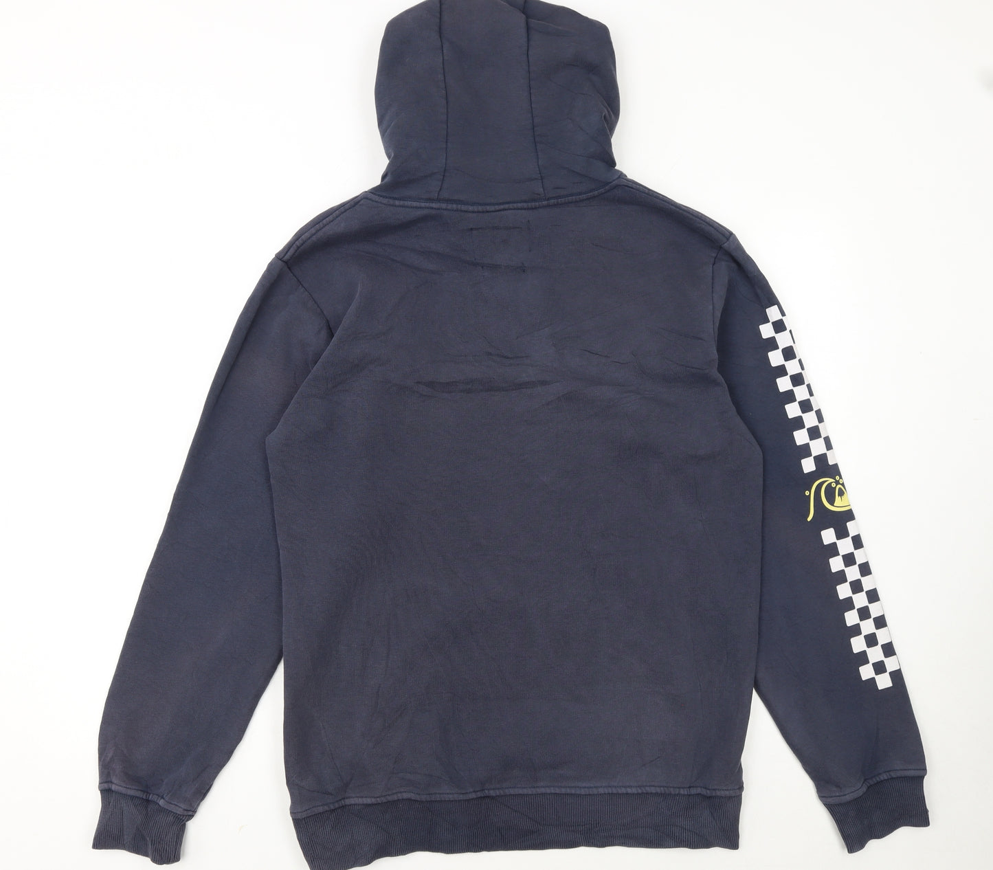 Quiksilver Men's Blue Pullover Hoodie Medium Fleece Surf Logo