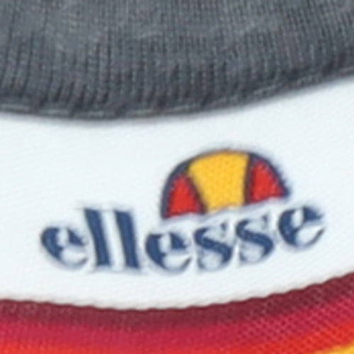 Ellesse Men’s Grey Pullover Hoodie L Logo Graphic Sweatshirt