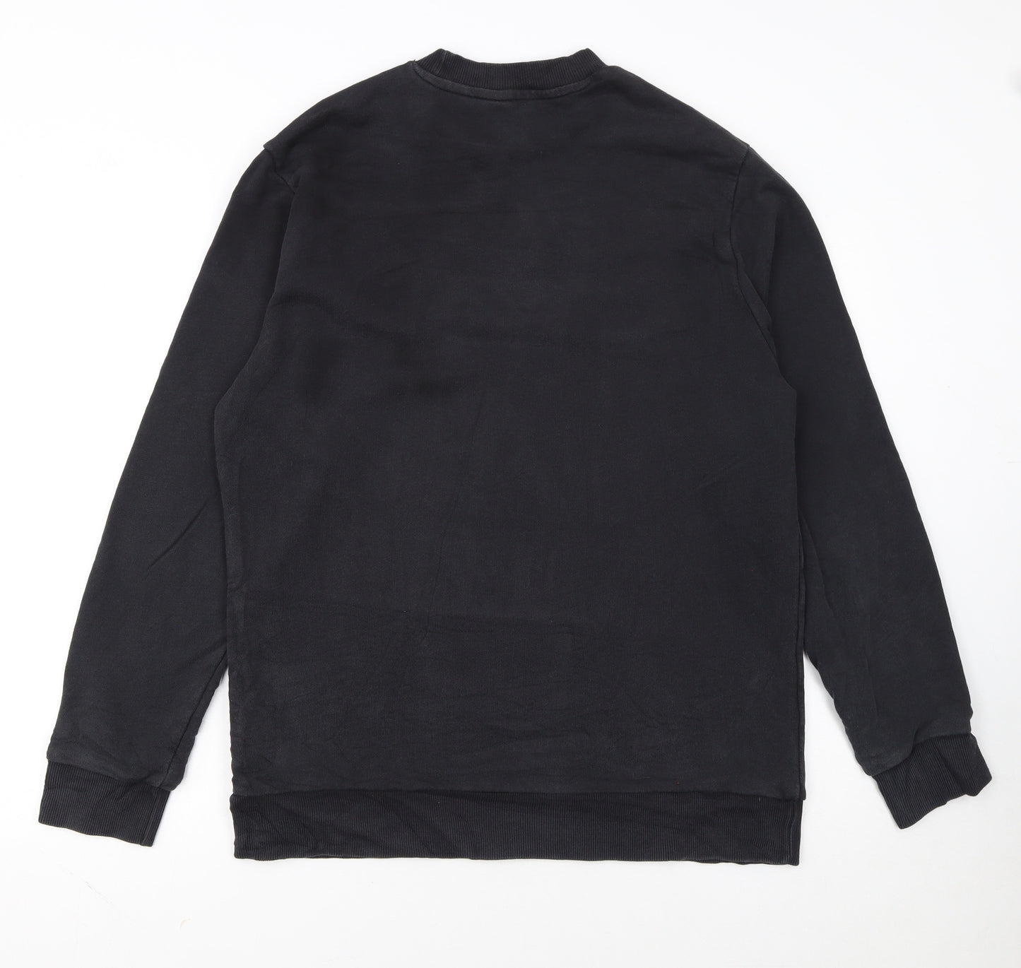Reebok Men Black Crew Neck Pullover Sweatshirt L