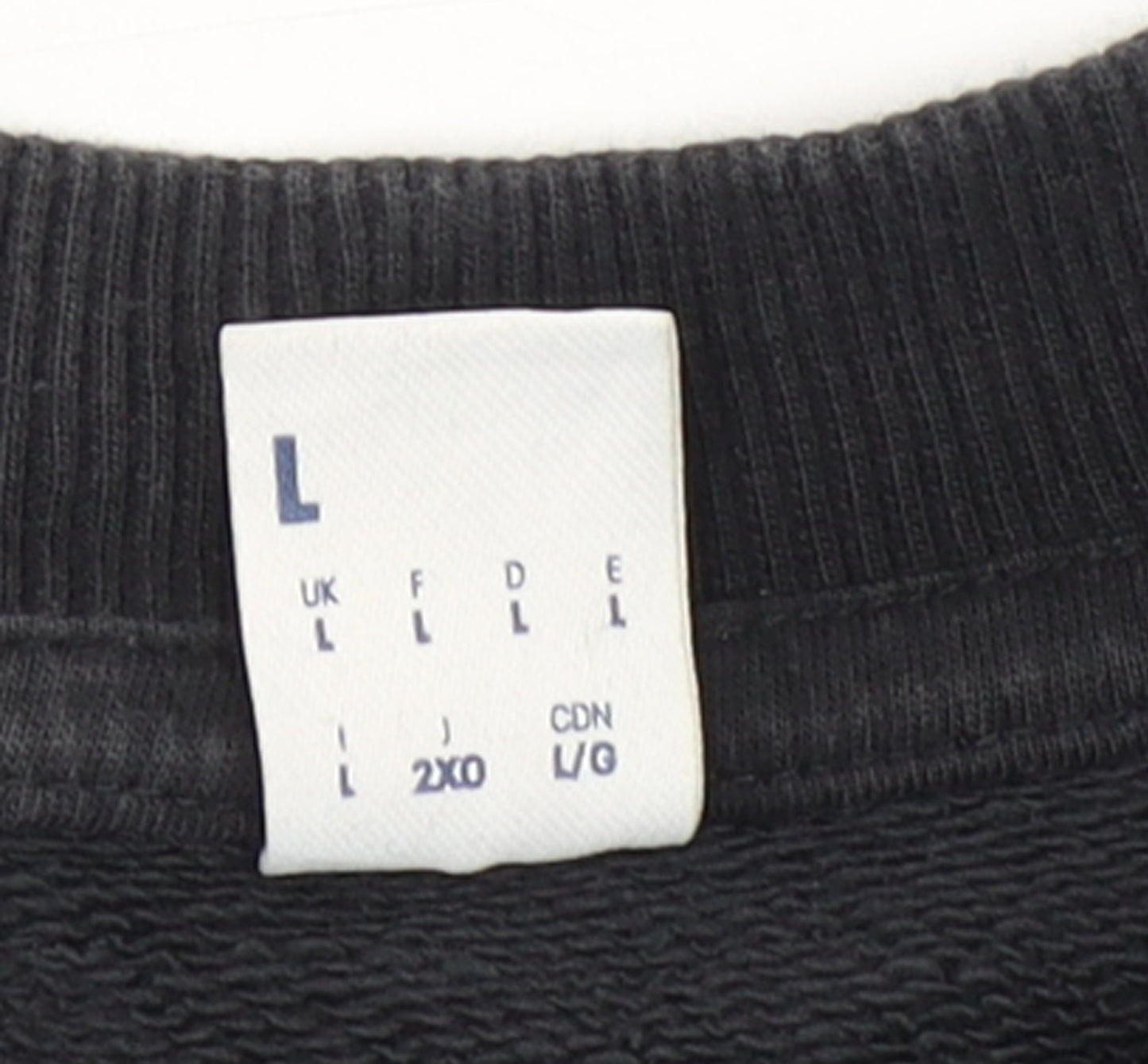 Reebok Men Black Crew Neck Pullover Sweatshirt L