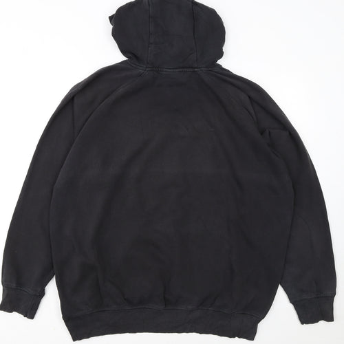 Gymshark Men Black Pullover Hoodie L Logo Fleece Sweatshirt