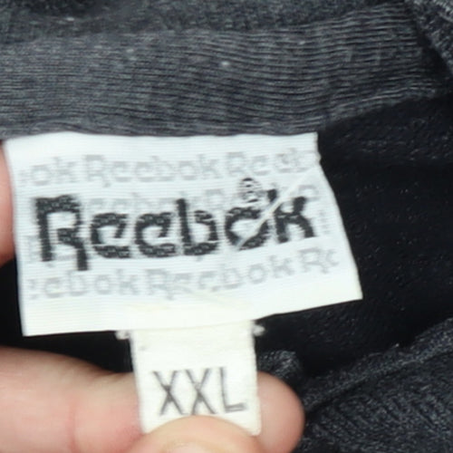 Reebok Men's Grey Long Sleeve 2XL Polo Shirt Classic Sportswear