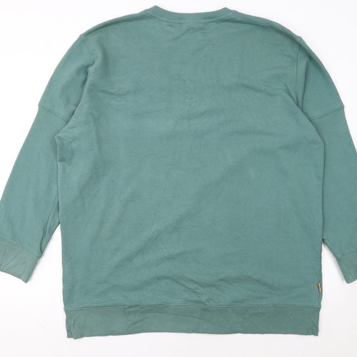 Timberland Men's Green Logo Crew Neck Regular Fit 2XL Sweatshirt