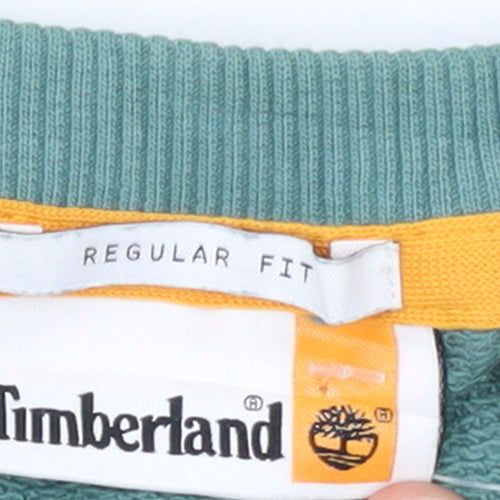 Timberland Men's Green Logo Crew Neck Regular Fit 2XL Sweatshirt