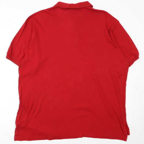 Ralph Lauren Men's Red Cotton Short Sleeve Polo Shirt XL