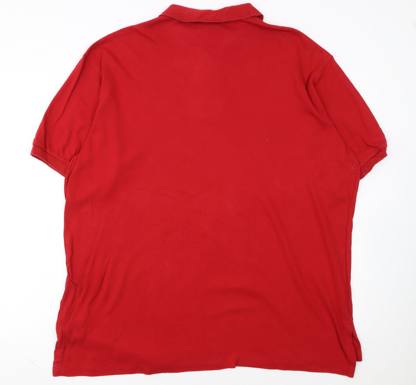 Ralph Lauren Men's Red Cotton Short Sleeve Polo Shirt XL