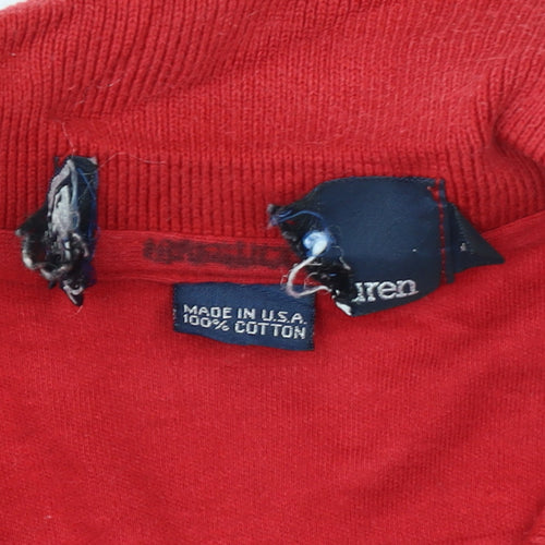 Ralph Lauren Men's Red Cotton Short Sleeve Polo Shirt XL