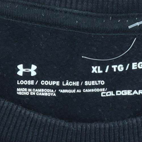 Under Armour Men Black XL Pullover Fleece Sweatshirt ColdGear