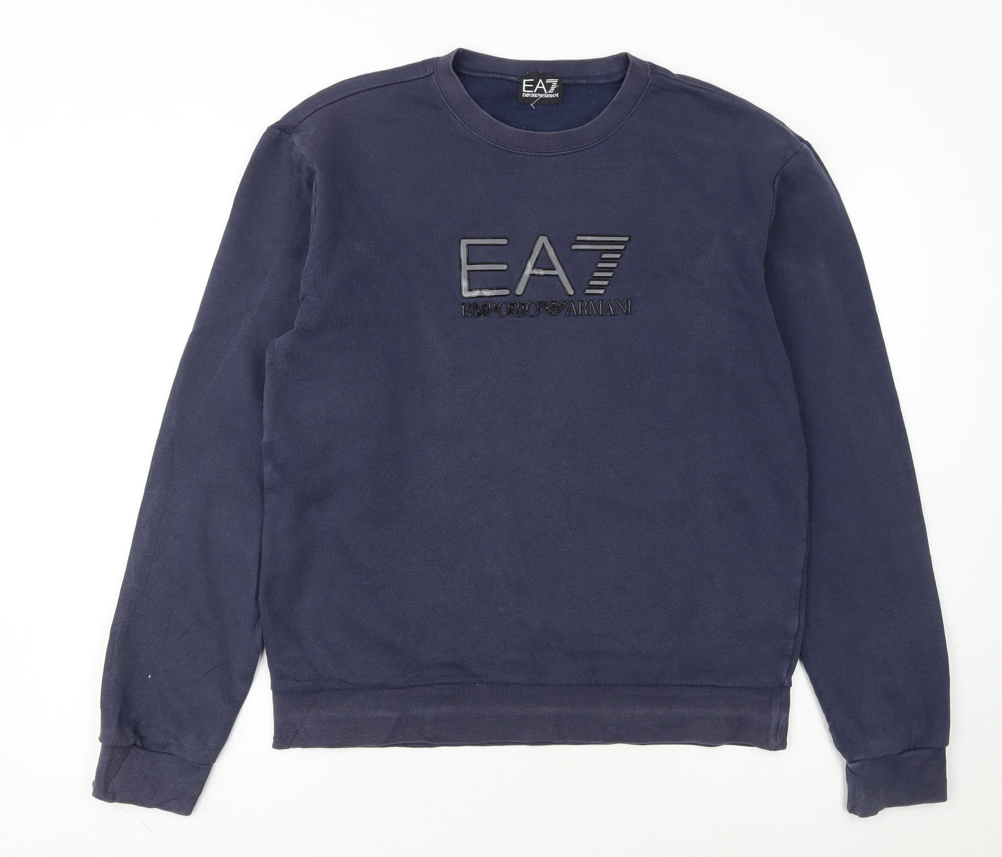 Emporio Armani EA7 Men's Blue Regular Fit Logo Sweatshirt M