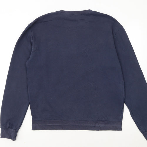 Emporio Armani EA7 Men's Blue Regular Fit Logo Sweatshirt M