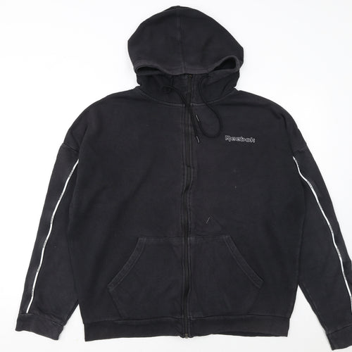 Reebok Men's Black Full Zip Hoodie M Sports Fleece Sweatshirt