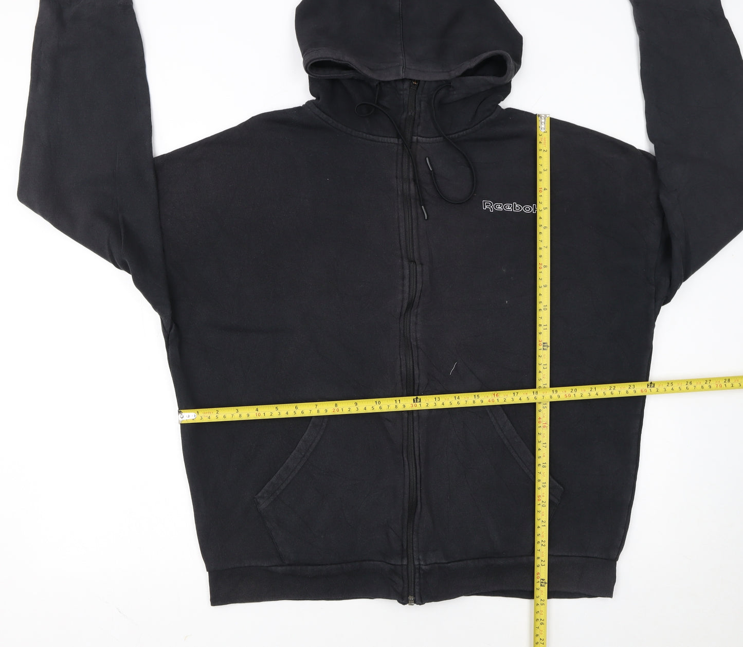 Reebok Men's Black Full Zip Hoodie M Sports Fleece Sweatshirt