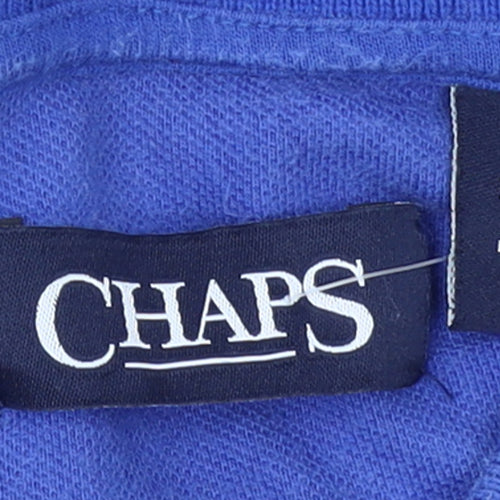 Chaps Men's Blue Hawaiian Floral Cotton Polo Shirt XL