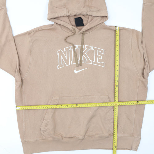 Nike Womens Beige Pullover Hoodie XL Cotton Standard Fit