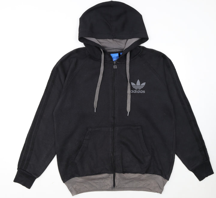 Adidas Men's Black Full Zip Hoodie Size L Sports Fleece