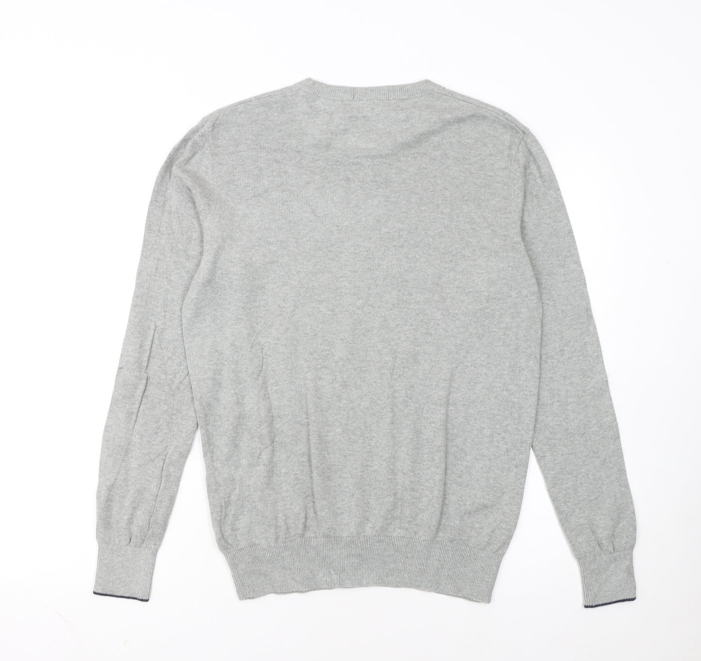 Timberland Men's Grey Cotton Crew Neck Pullover Jumper Size S