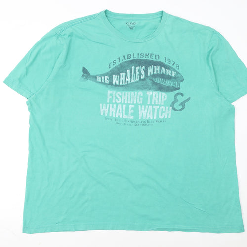 Chaps Men’s Green 2XL Graphic Nautical Cotton T-Shirt Short Sleeve