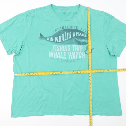 Chaps Men’s Green 2XL Graphic Nautical Cotton T-Shirt Short Sleeve