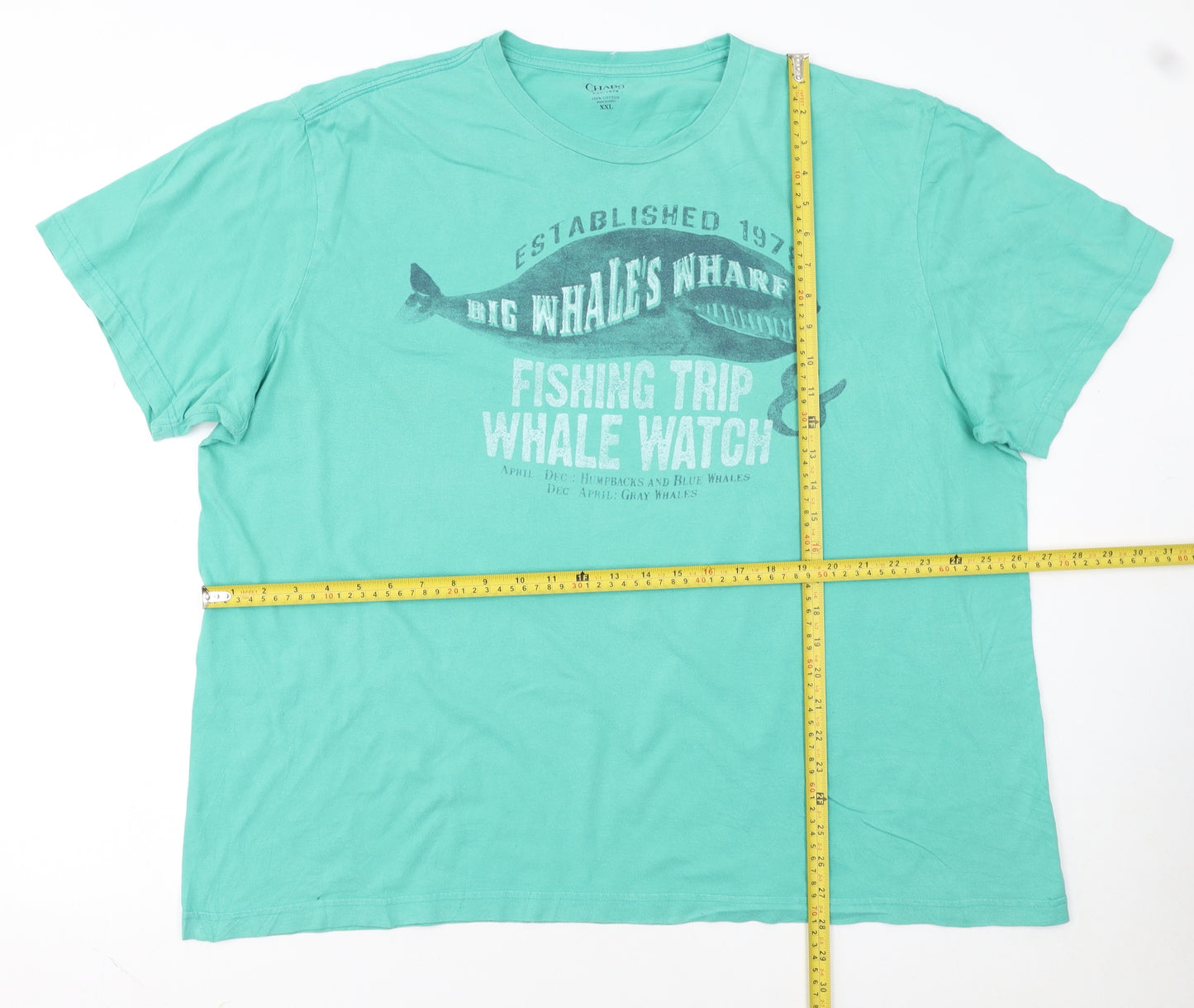 Chaps Men’s Green 2XL Graphic Nautical Cotton T-Shirt Short Sleeve