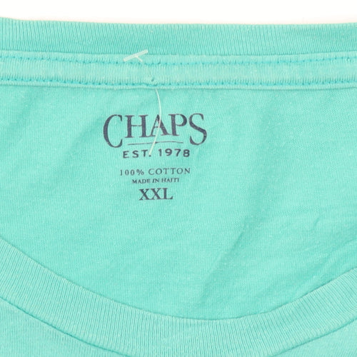 Chaps Men’s Green 2XL Graphic Nautical Cotton T-Shirt Short Sleeve