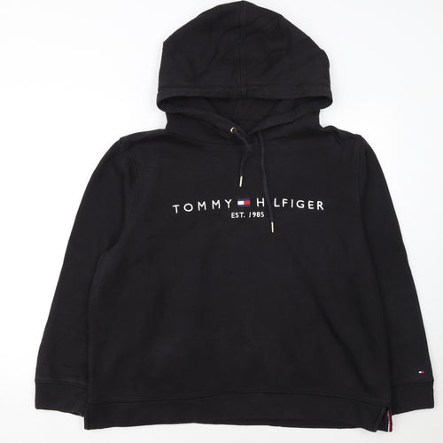 Tommy Hilfiger Womens Black XXL Pullover Hoodie Cotton Blend
