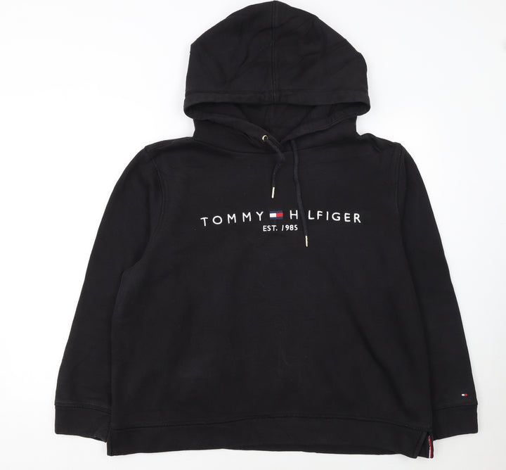Tommy Hilfiger Womens Black XXL Pullover Hoodie Cotton Blend