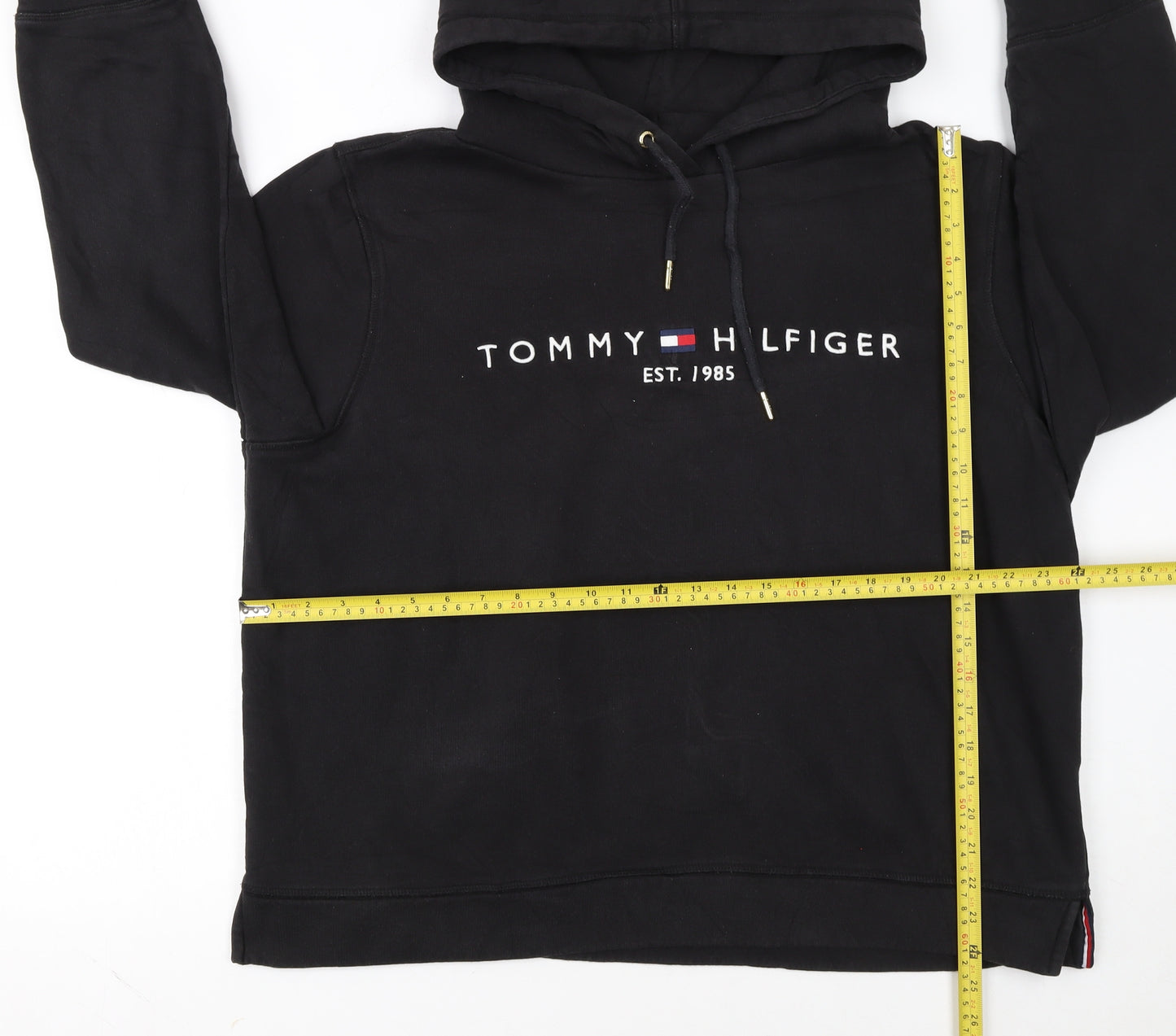 Tommy Hilfiger Womens Black XXL Pullover Hoodie Cotton Blend