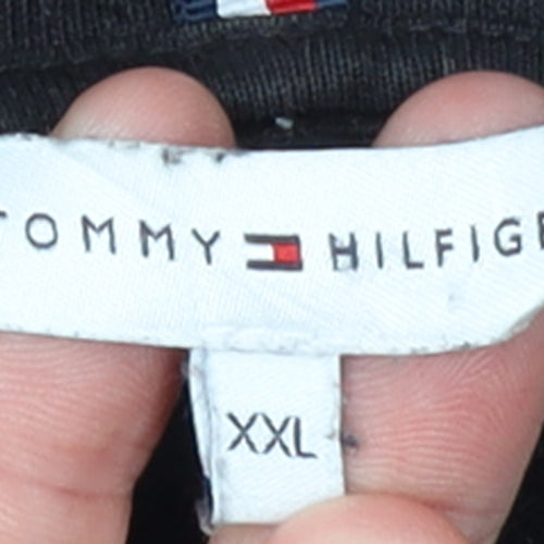 Tommy Hilfiger Womens Black XXL Pullover Hoodie Cotton Blend