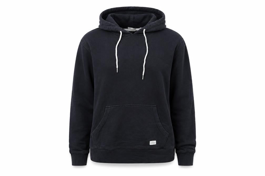 Front view of Quiksilver Women's Black Pullover Hoodie Medium Cotton Blend