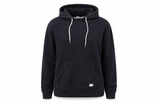 Front view of Quiksilver Women's Black Pullover Hoodie Medium Cotton Blend