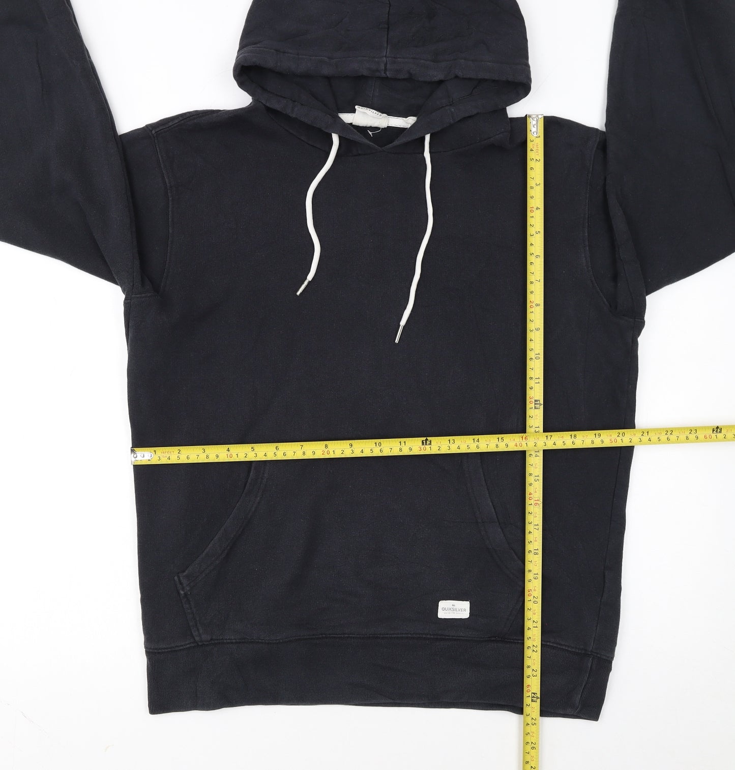 Quiksilver Women's Black Pullover Hoodie Medium Cotton Blend