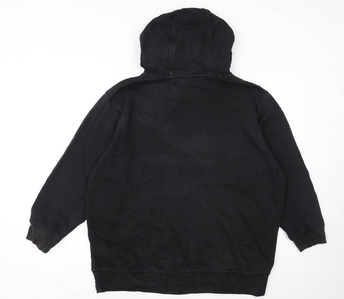 Nike Women Black Pullover Hoodie L Cotton Blend Casual Sweatshirt