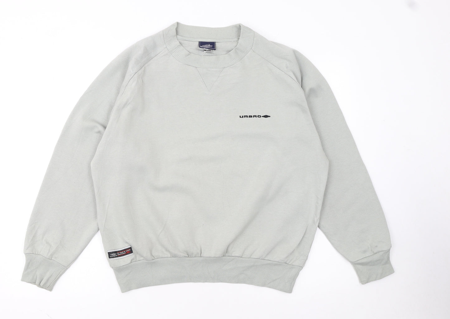 Umbro Men's Grey Crew Neck Pullover Sweatshirt M Regular Fit