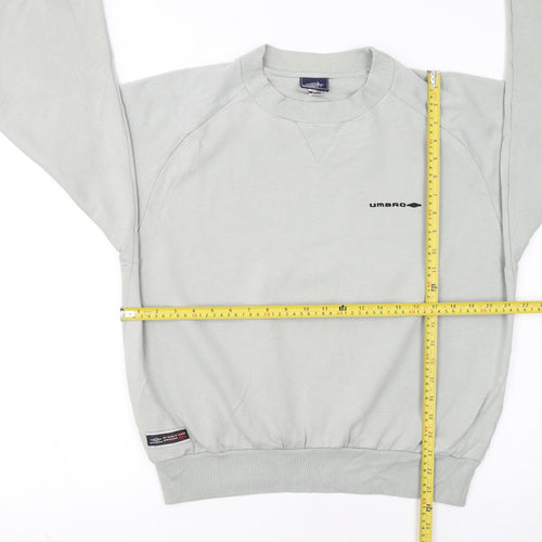 Umbro Men's Grey Crew Neck Pullover Sweatshirt M Regular Fit