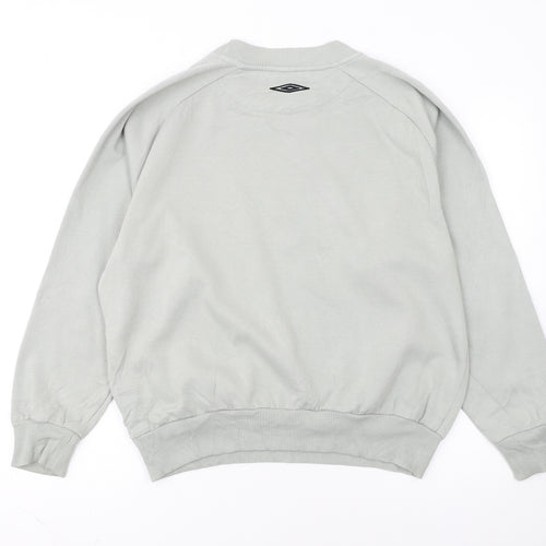 Umbro Men's Grey Crew Neck Pullover Sweatshirt M Regular Fit