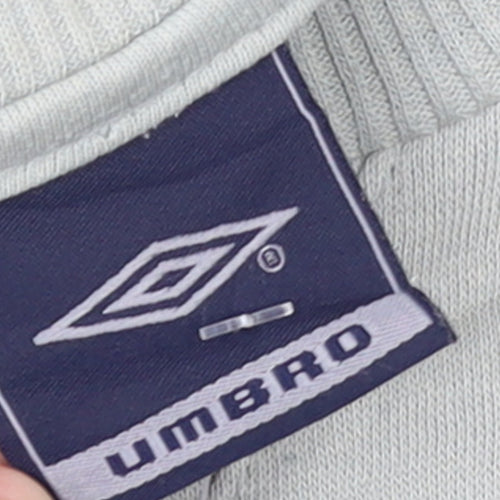 Umbro Men's Grey Crew Neck Pullover Sweatshirt M Regular Fit