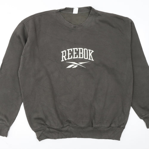 Reebok Men's Grey Small Crew Neck Pullover Sweatshirt