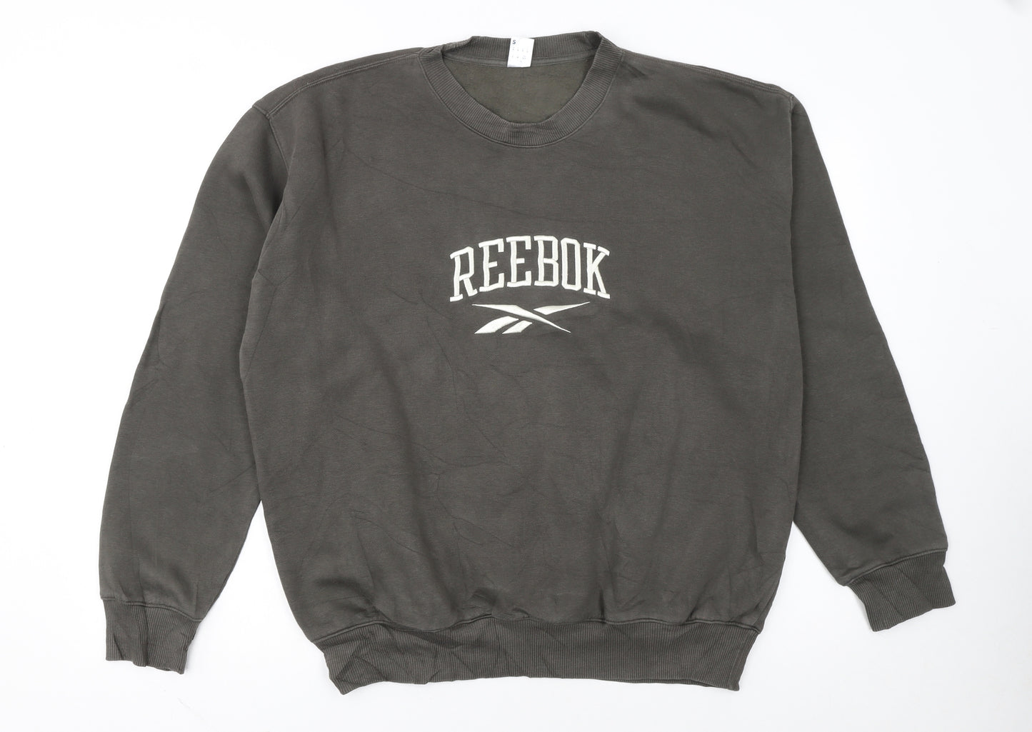Reebok Men's Grey Small Crew Neck Pullover Sweatshirt