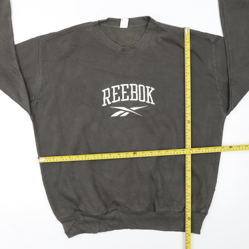 Reebok Men's Grey Small Crew Neck Pullover Sweatshirt