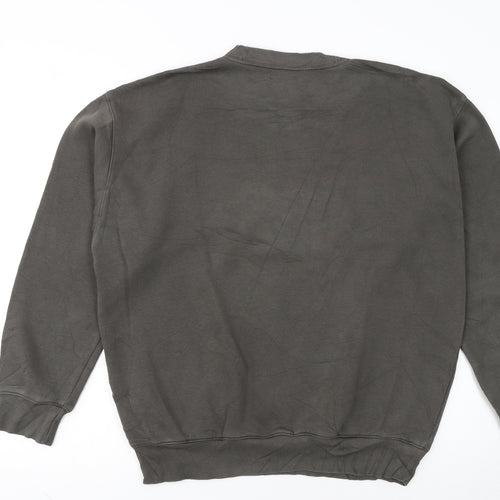 Reebok Men's Grey Small Crew Neck Pullover Sweatshirt
