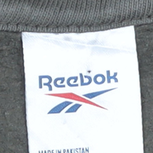 Reebok Men's Grey Small Crew Neck Pullover Sweatshirt