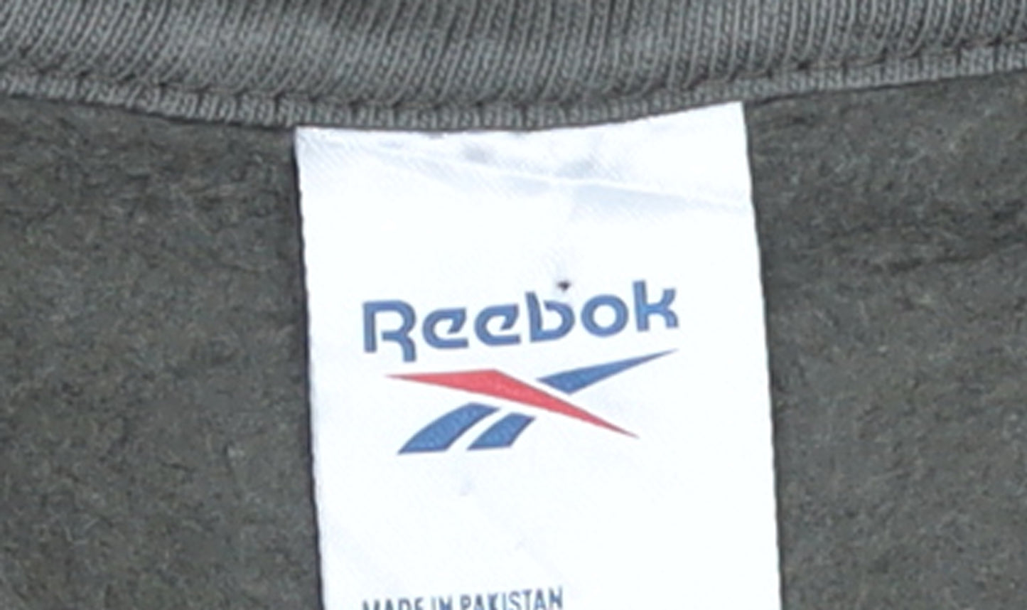 Reebok Men's Grey Small Crew Neck Pullover Sweatshirt