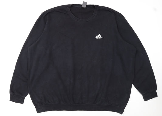 Adidas Mens Black 4XL Pullover Crew Neck Sweatshirt