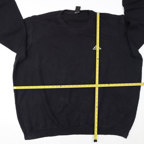 Adidas Mens Black 4XL Pullover Crew Neck Sweatshirt