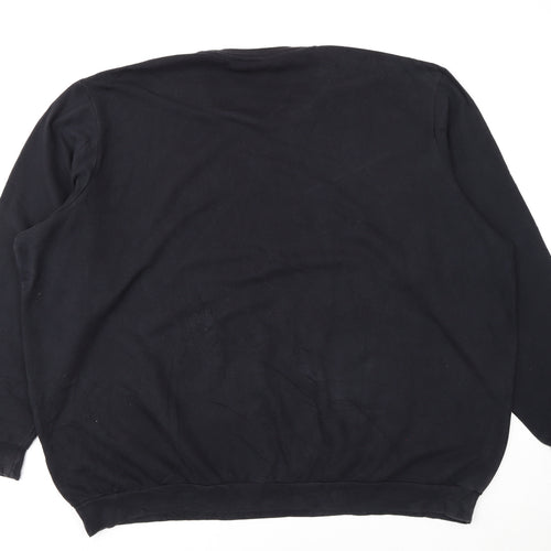 Adidas Mens Black 4XL Pullover Crew Neck Sweatshirt