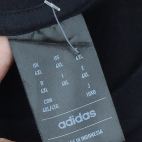 Adidas Mens Black 4XL Pullover Crew Neck Sweatshirt