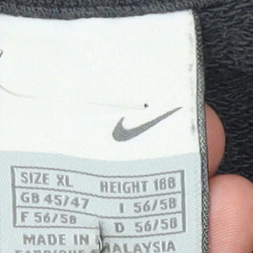 Nike Mens Black XL Basic Jacket Cotton Snap Wind-Resistant